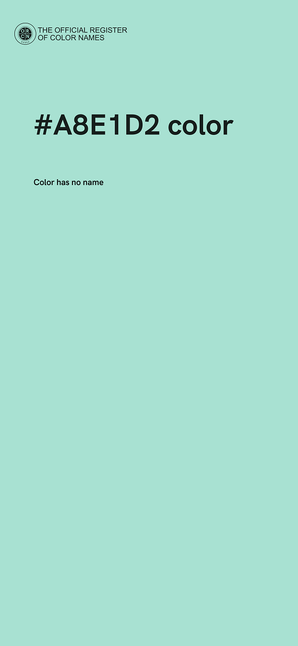 #A8E1D2 color image
