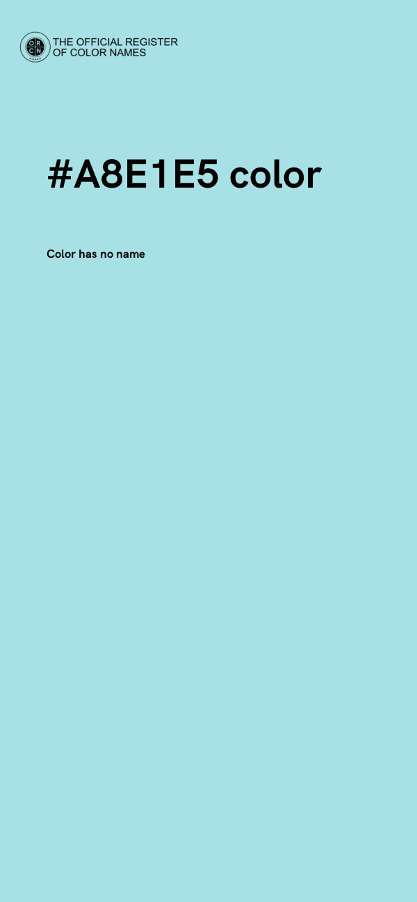 #A8E1E5 color image