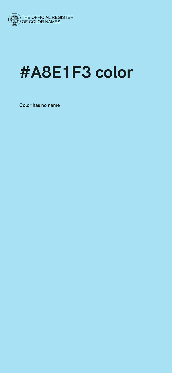 #A8E1F3 color image