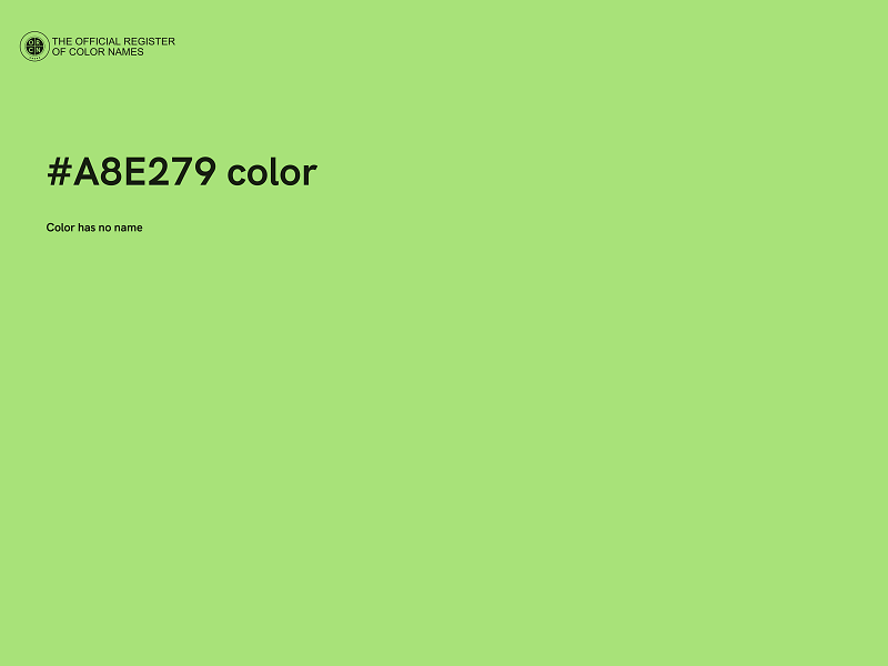 #A8E279 color image