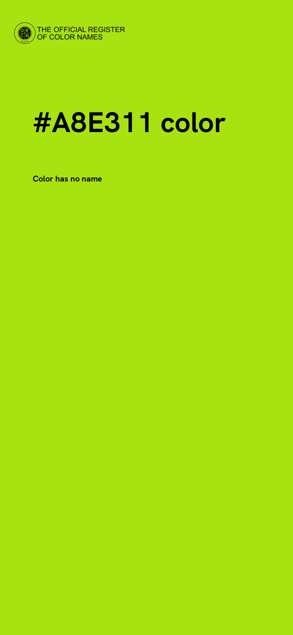 #A8E311 color image