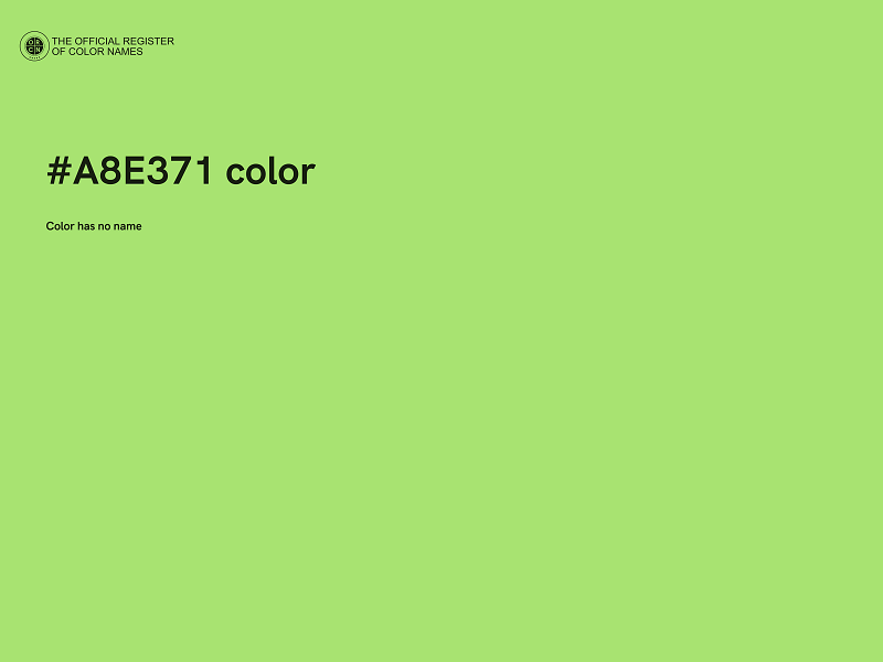 #A8E371 color image