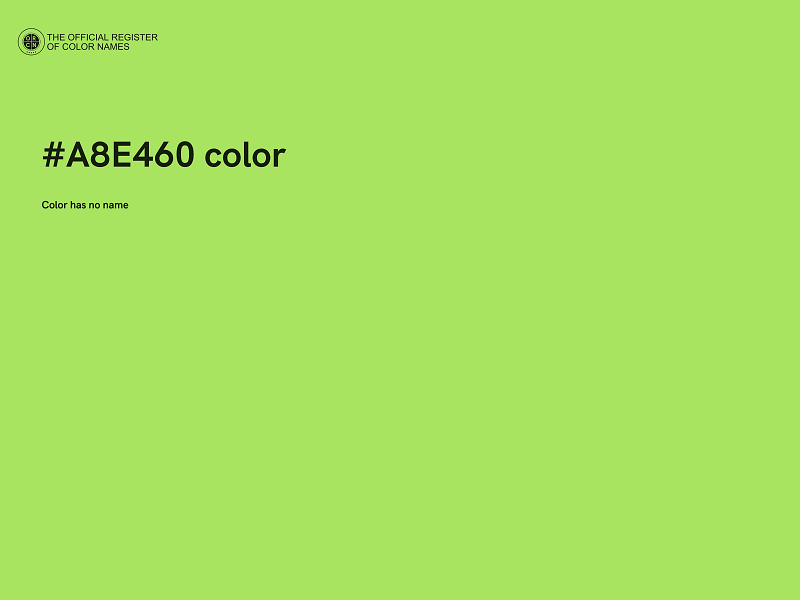 #A8E460 color image
