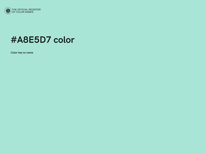 #A8E5D7 color image