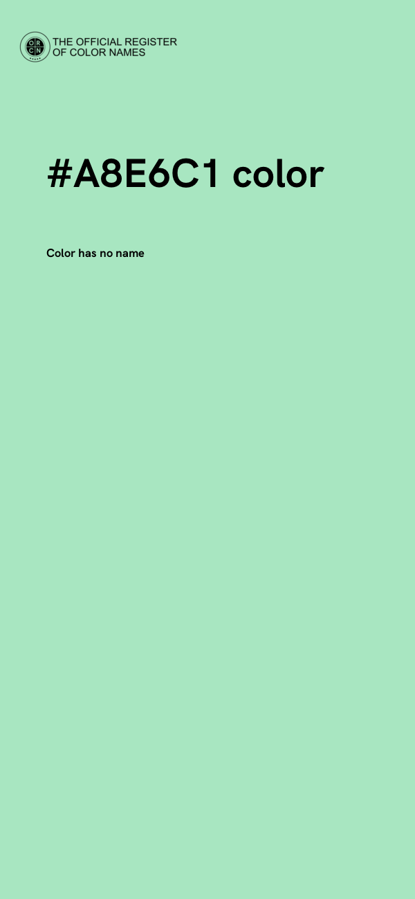#A8E6C1 color image