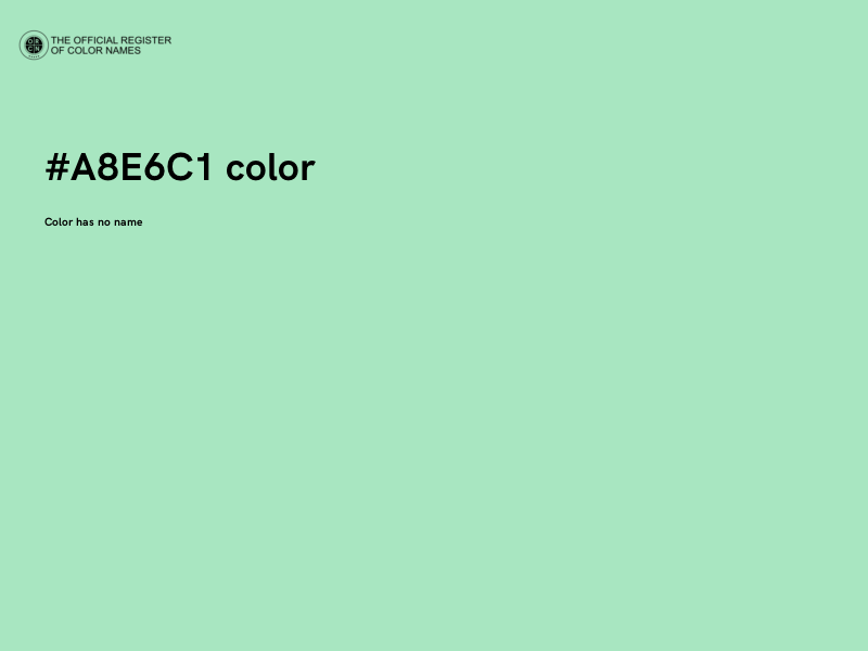 #A8E6C1 color image