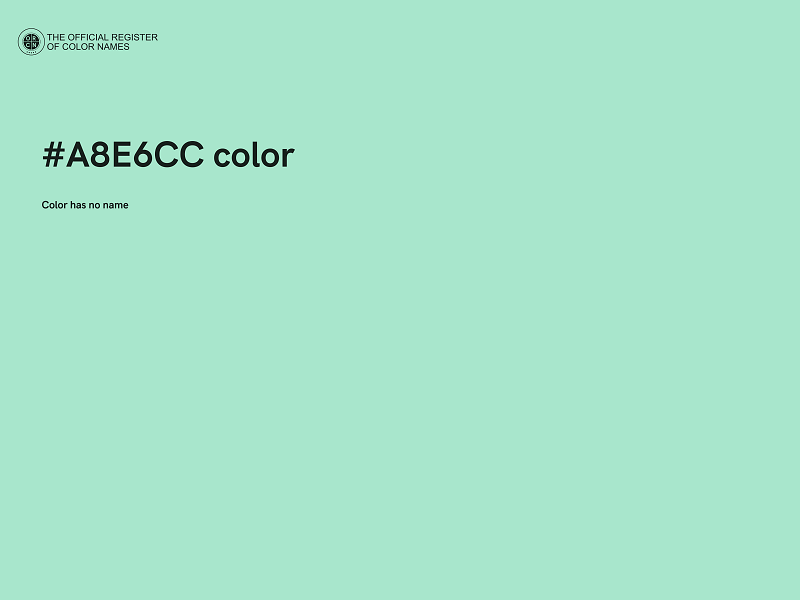 #A8E6CC color image