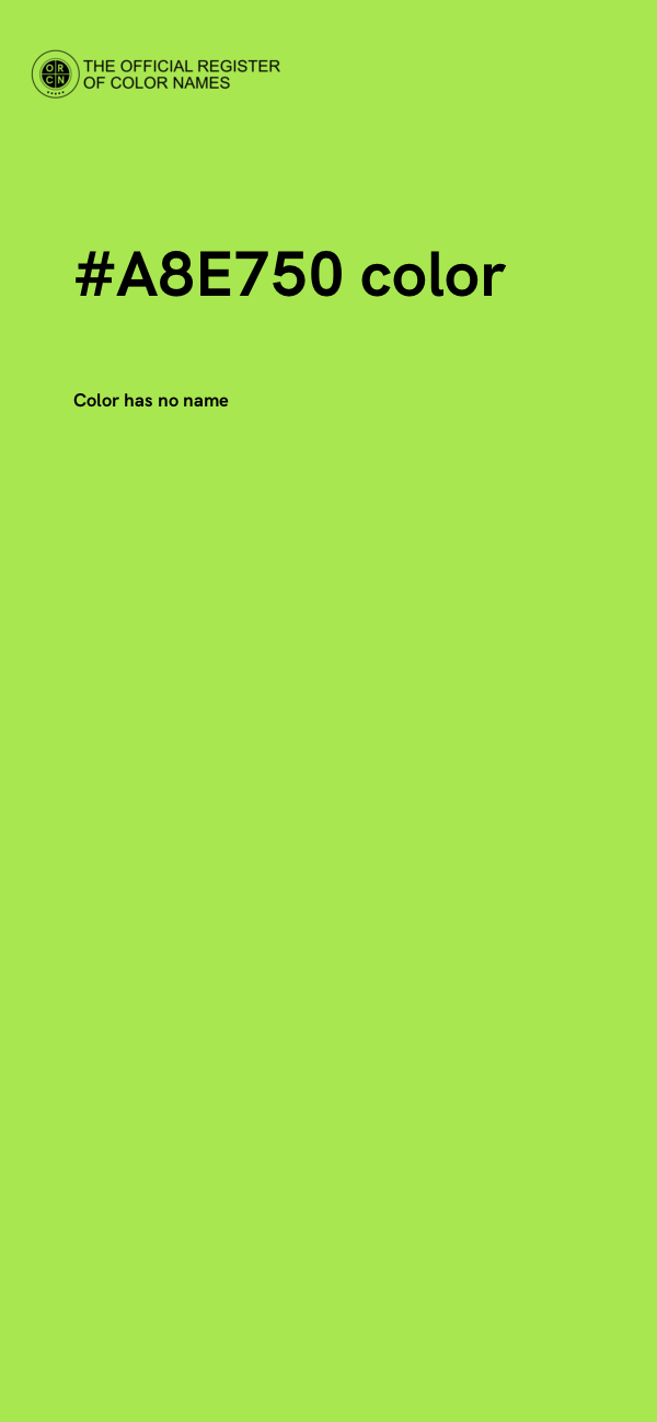 #A8E750 color image