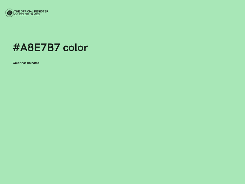 #A8E7B7 color image