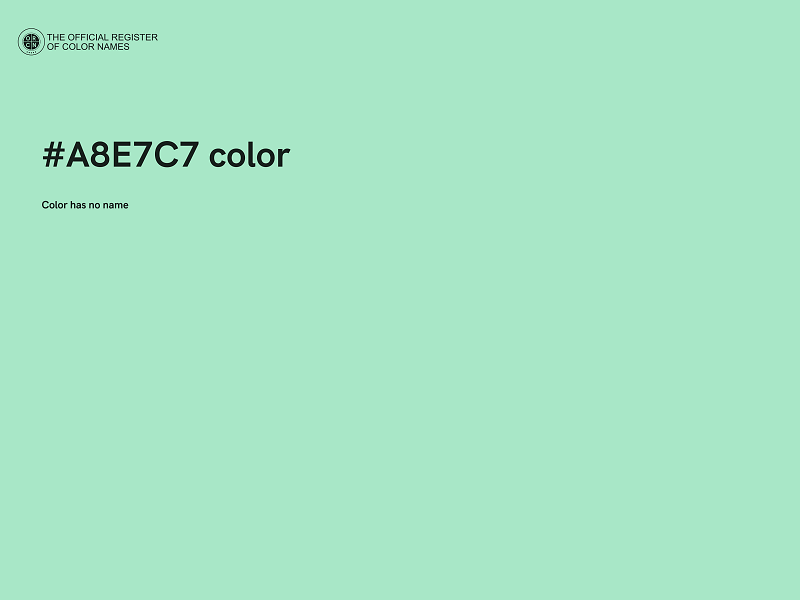 #A8E7C7 color image