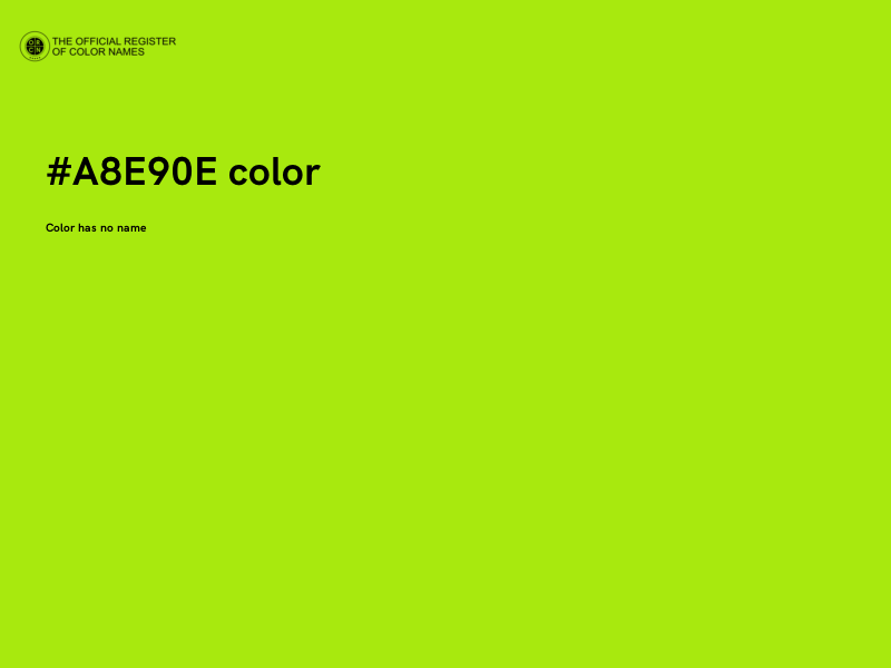 #A8E90E color image