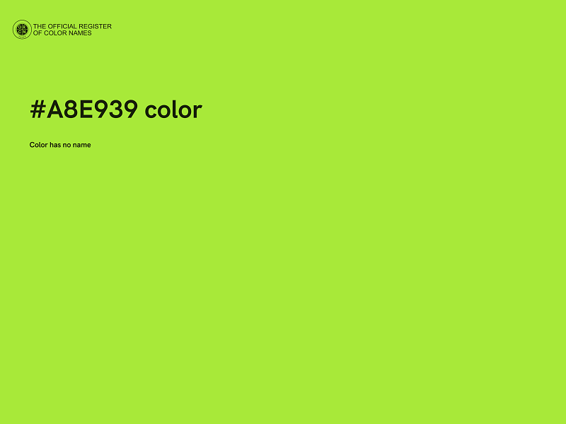 #A8E939 color image