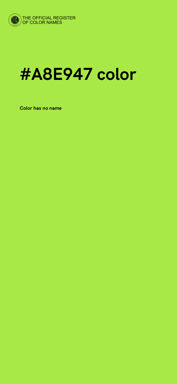 #A8E947 color image