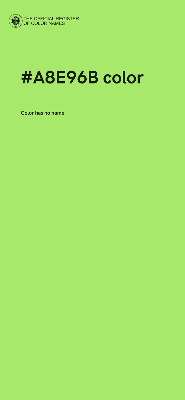 #A8E96B color image
