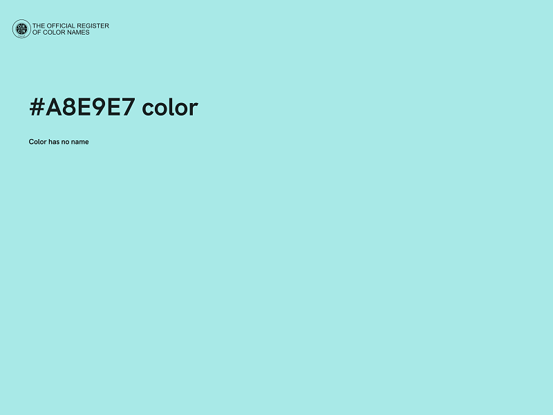 #A8E9E7 color image