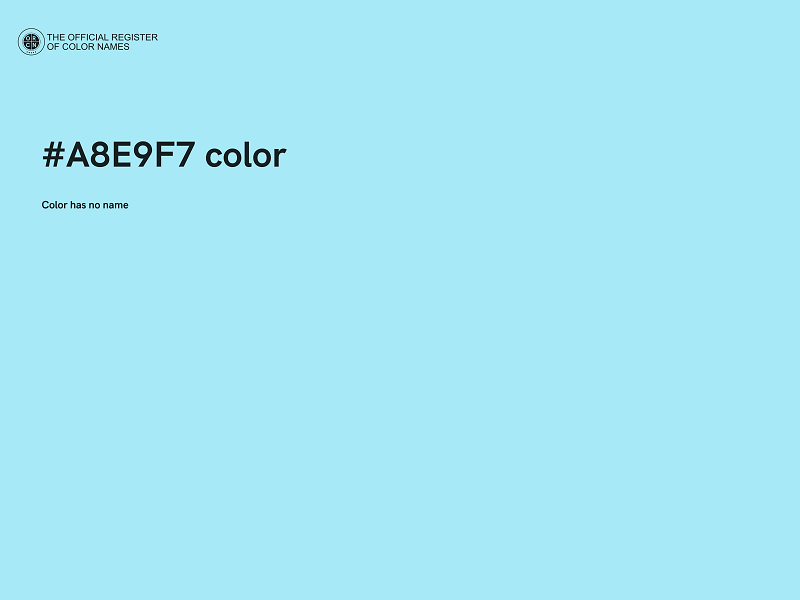 #A8E9F7 color image