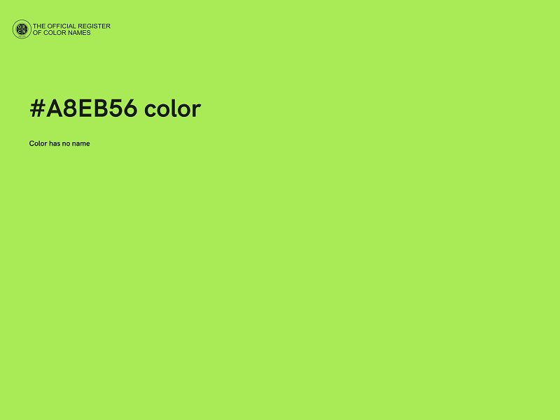 #A8EB56 color image