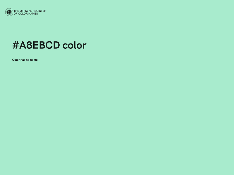 #A8EBCD color image