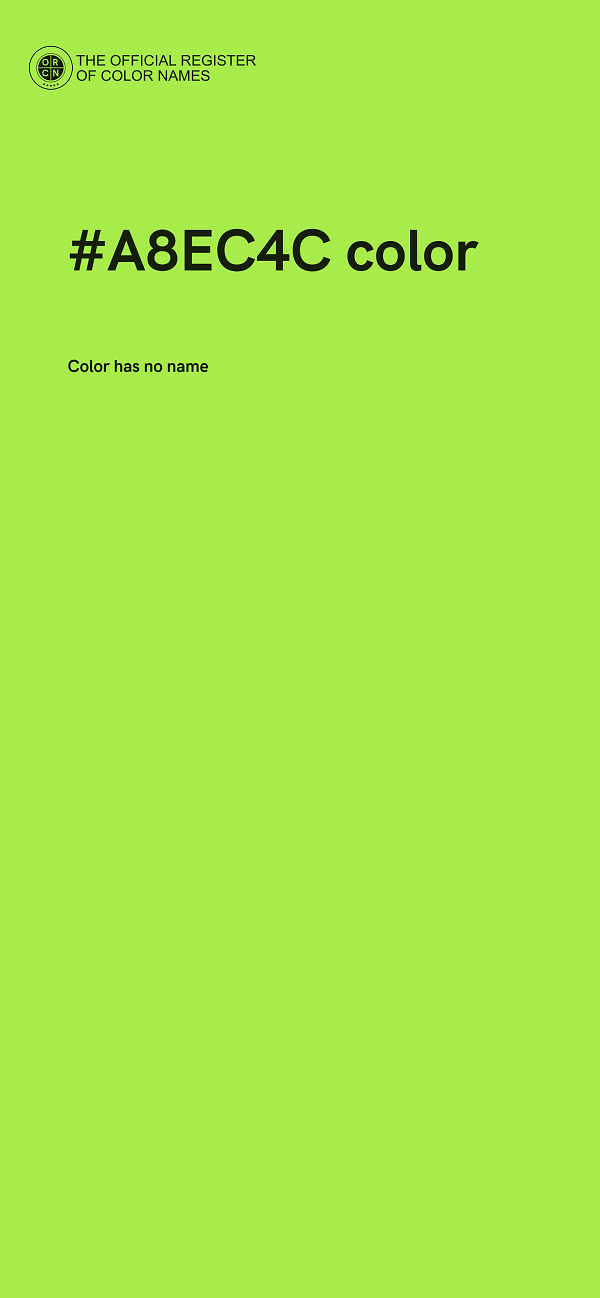 #A8EC4C color image