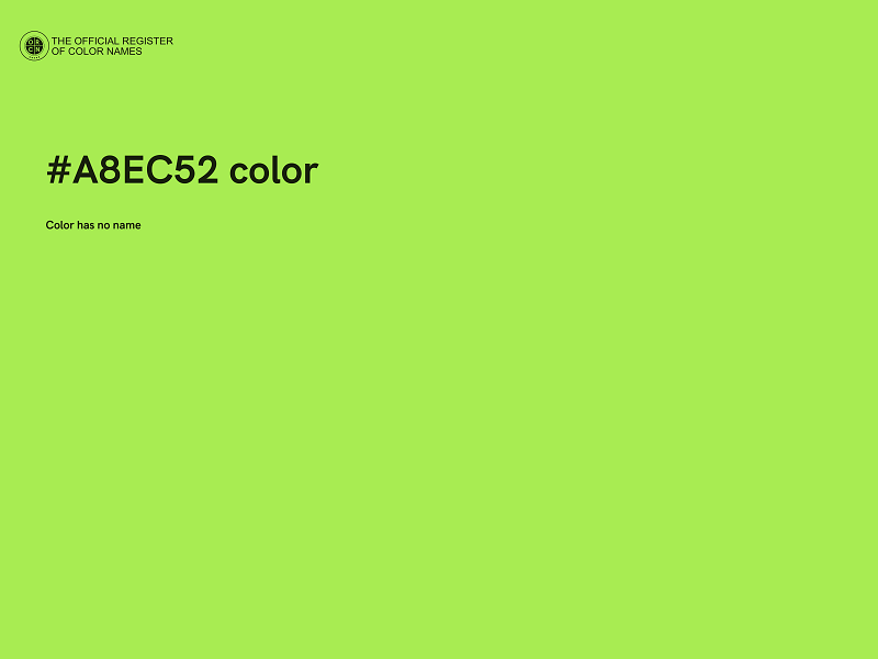 #A8EC52 color image
