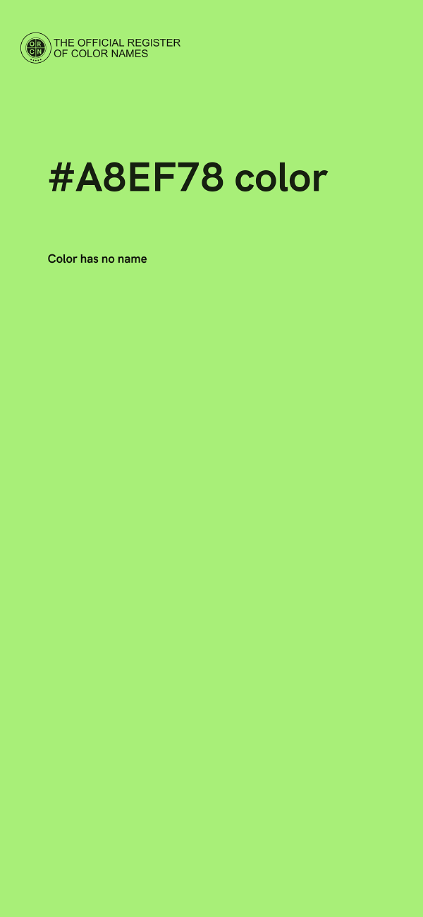 #A8EF78 color image