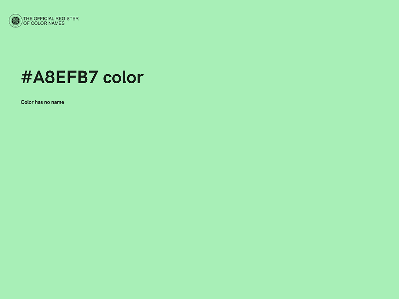 #A8EFB7 color image