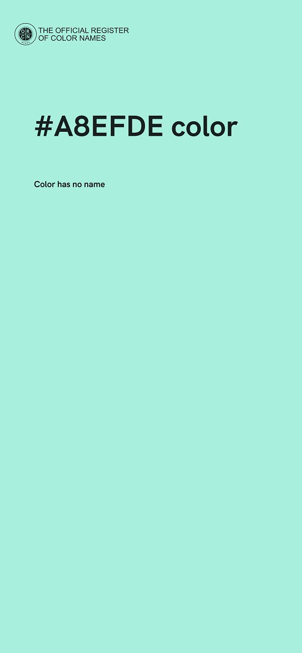 #A8EFDE color image