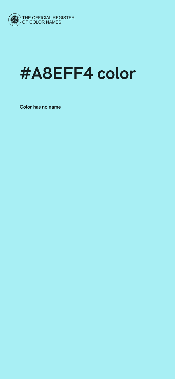 #A8EFF4 color image