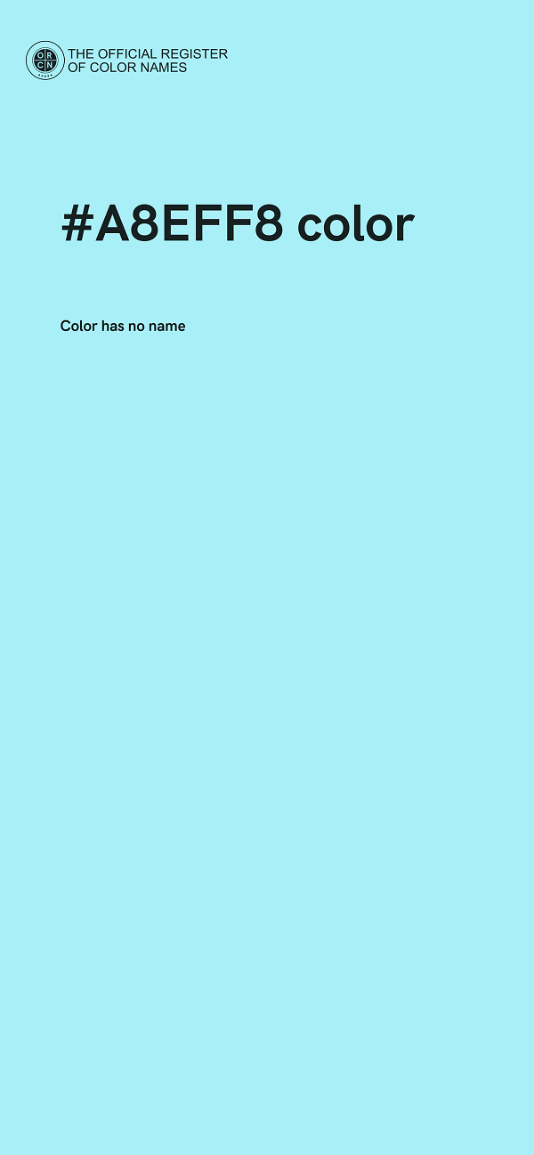 #A8EFF8 color image