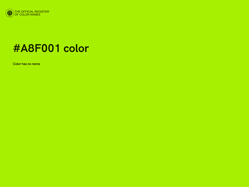 #A8F001 color image