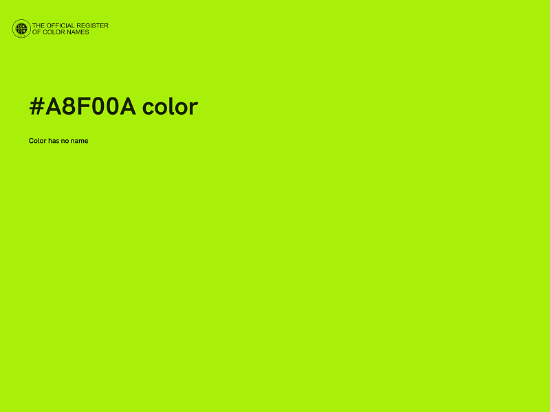 #A8F00A color image