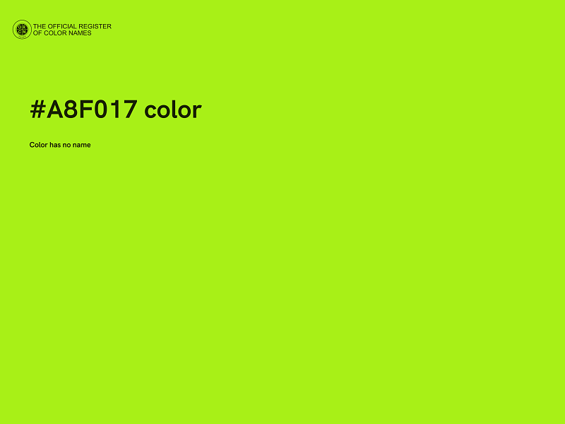 #A8F017 color image