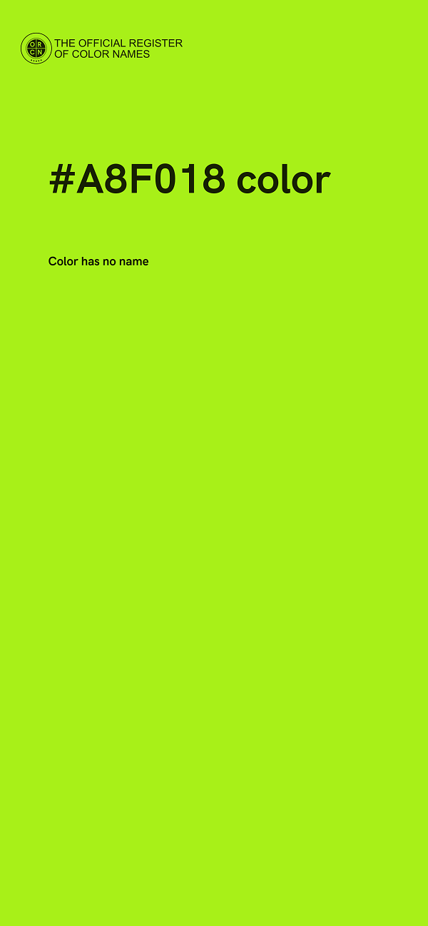 #A8F018 color image