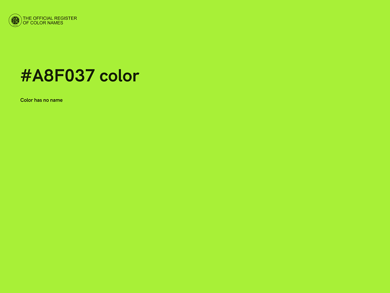 #A8F037 color image