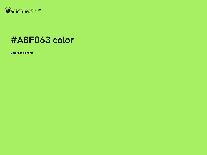 #A8F063 color image