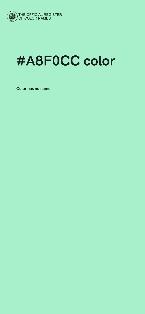 #A8F0CC color image