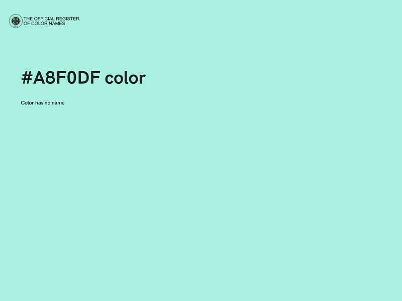#A8F0DF color image