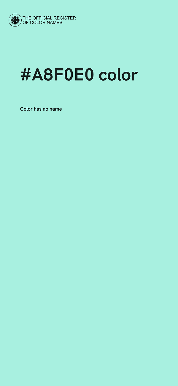 #A8F0E0 color image