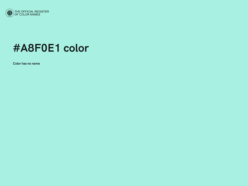 #A8F0E1 color image