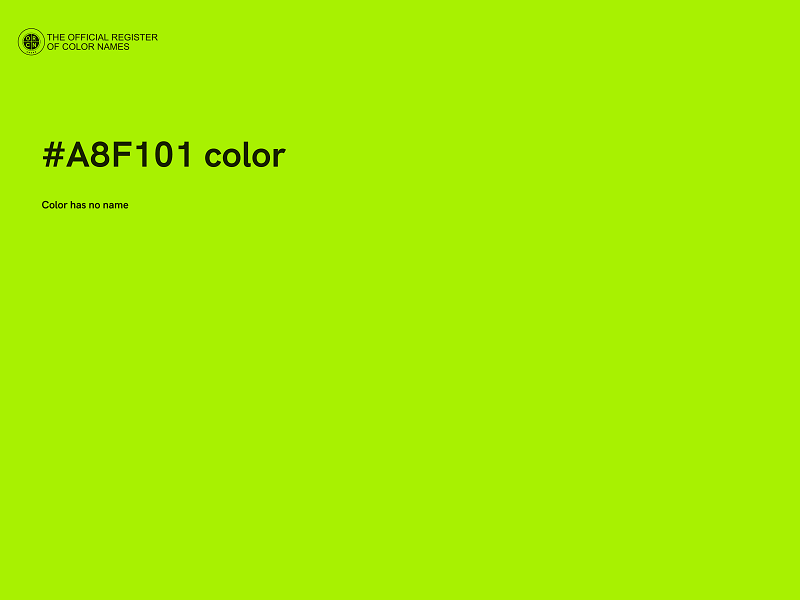 #A8F101 color image