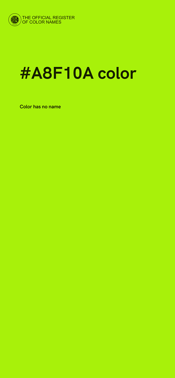 #A8F10A color image