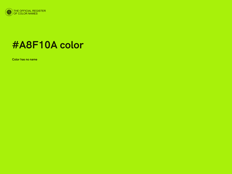 #A8F10A color image