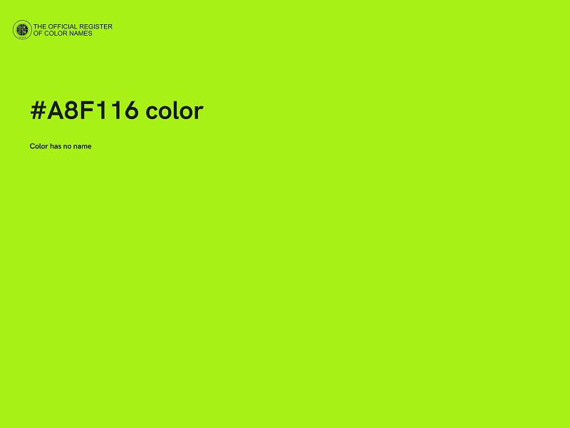 #A8F116 color image