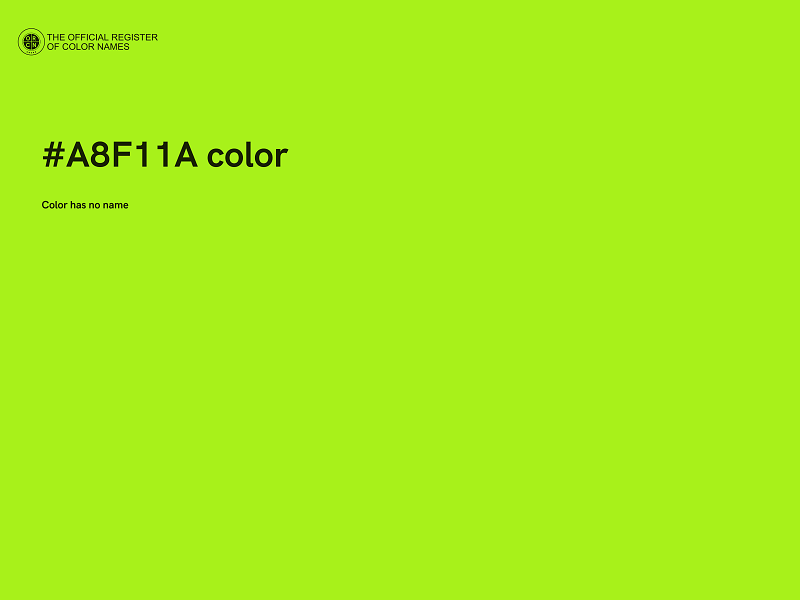 #A8F11A color image