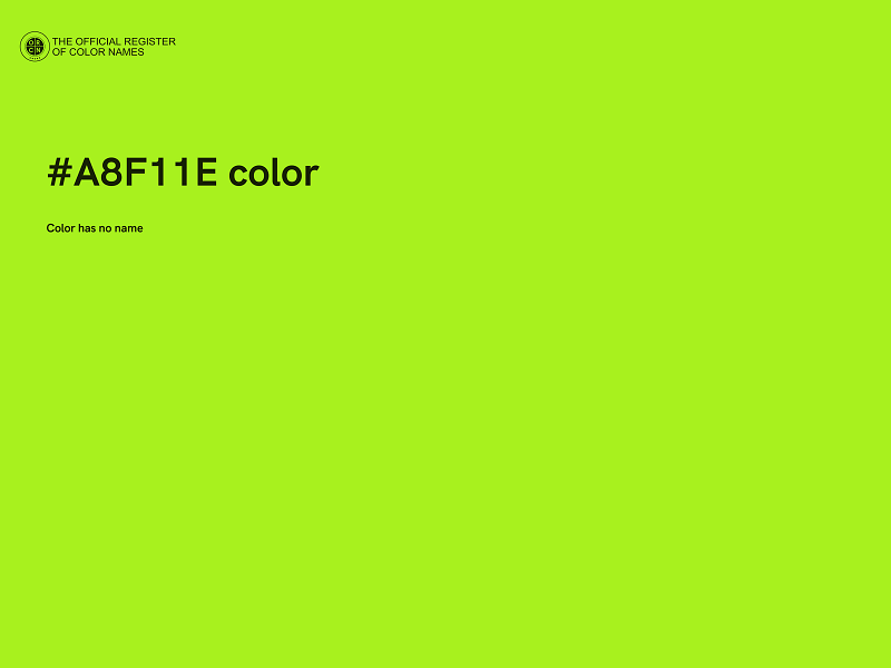 #A8F11E color image