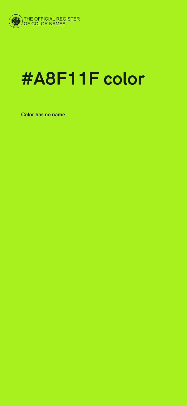 #A8F11F color image