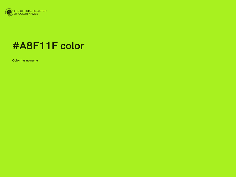 #A8F11F color image