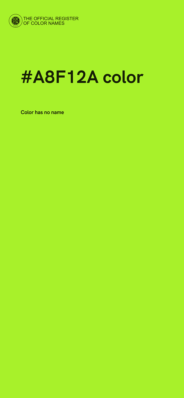 #A8F12A color image