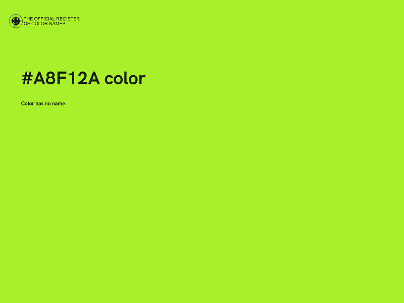 #A8F12A color image