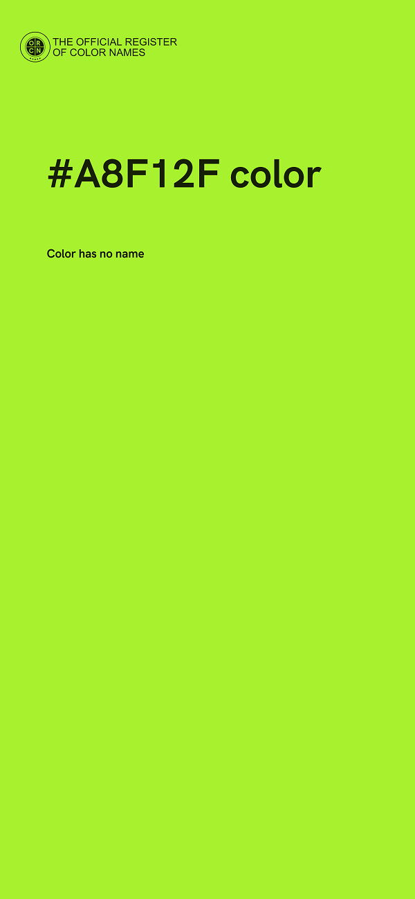 #A8F12F color image